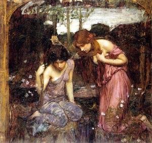Waterhouse - Nymphs finding the Head of Orpheus  study  1900