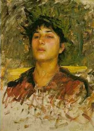 Waterhouse - Study of the Head of a Corsican Boy