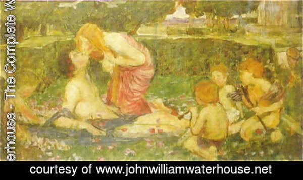 Waterhouse - The Awakening of Adonis study  1900