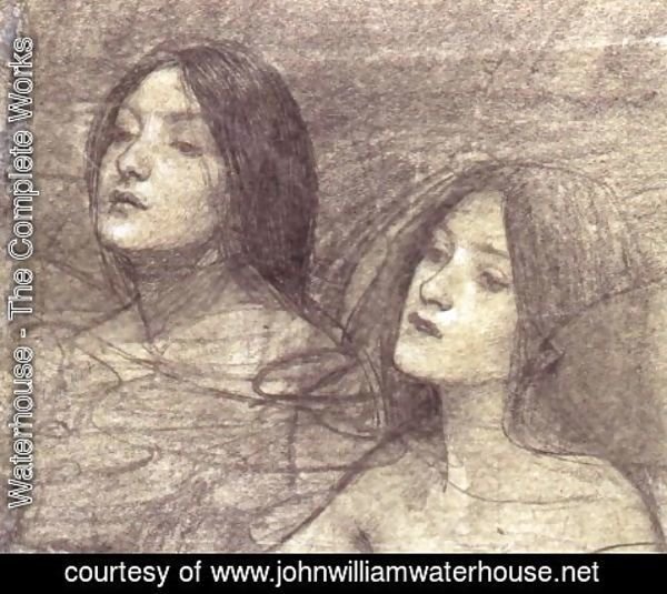 Waterhouse - Two Nymphs - study for Hylas and the Nymphs (circa 1896