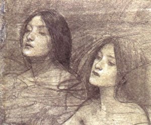 Waterhouse - Two Nymphs - study for Hylas and the Nymphs (circa 1896