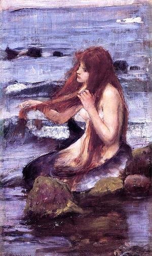 Waterhouse - Sketch for 'A Mermaid'