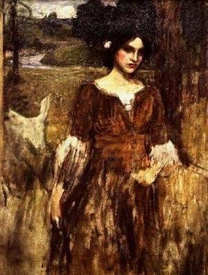 Waterhouse - Study for The Lady Clare 2